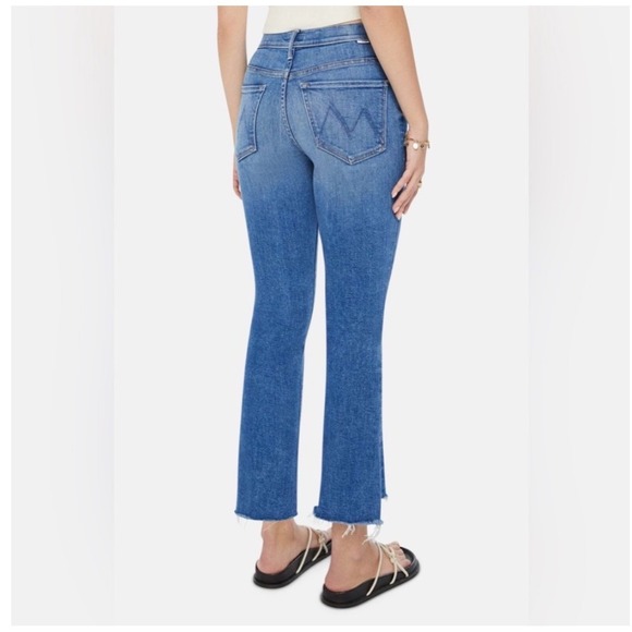 MOTHER Insider Crop Step Fray Jeans 29 Different Strokes High Rise Raw Hem Jeans - Picture 2 of 13